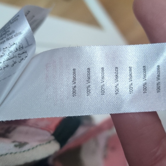 Apricot size 10 drawstring waist dress in greens, pink, and black! - Picture 6 of 8